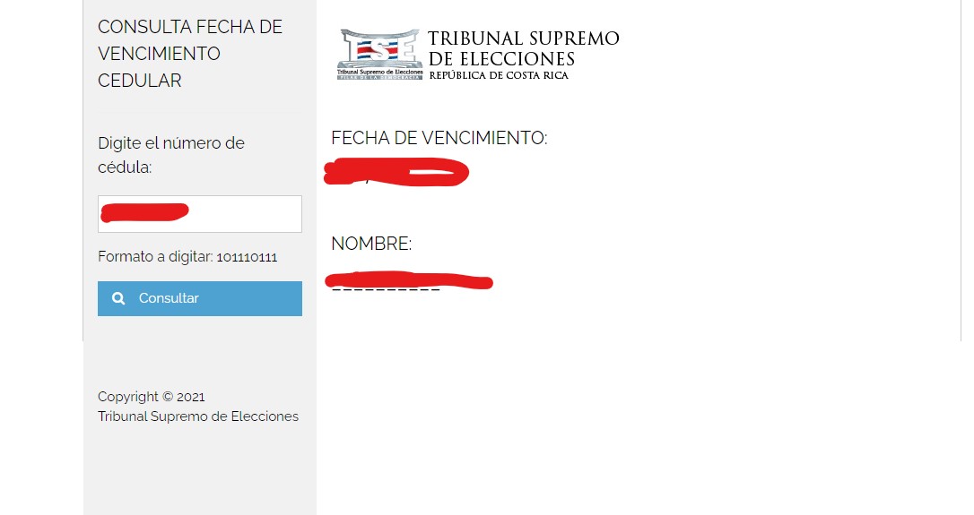 consulta vencimiento cedula