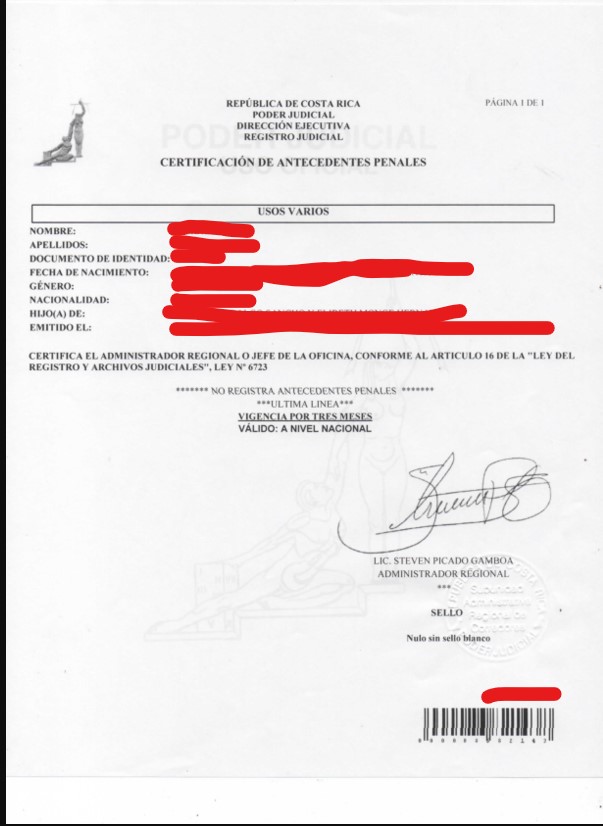 solicitar hoja de delincuencia