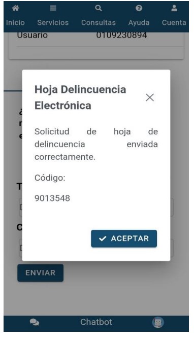 solicitar hoja de delincuencia app paso 6